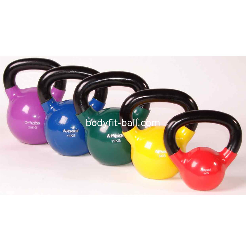Fitness Gym Kettlebell 10 KG Vinyl Dipped Kettlebells For Core Workouts