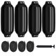 8.5 x 27 in Boat Fenders with Pump Inflatable Boat Fender Bumper Black