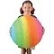 18 Inch Rubber Playground Balls for Kids Rainbow Inflatable Backyard Play Balls