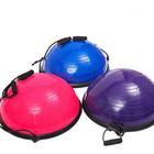 Balance Ball Trainer Half Yoga Exercise Ball with Resistance Bands and Foot Pump for Yoga Fitness Home Gym Workout