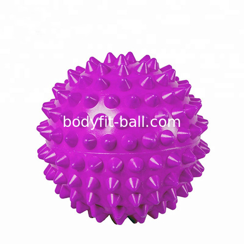 Purple PVC Spiky Exercise Ball Massage Trigger Point Hand Exercise Pain Relieve