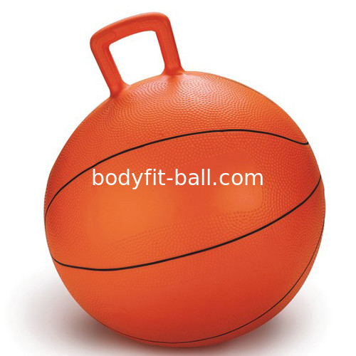 Non Toxic Space Hopper Ball Basketball Inflatable Toy Bouncing Ball With Handle