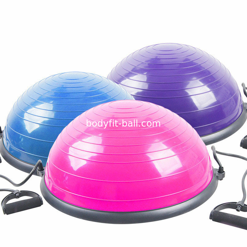 Half Ball Balance Trainer with Straps Yoga Balance Ball Anti Slip for Core Training Home Fitness Strength Exercise